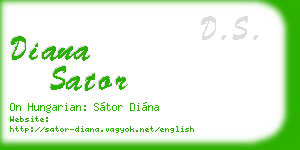 diana sator business card