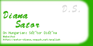 diana sator business card